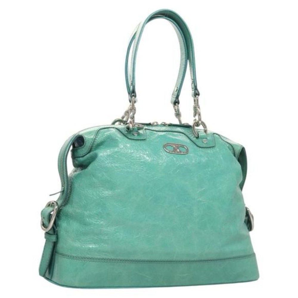 Celine Aqua Leather Shoulder Bag